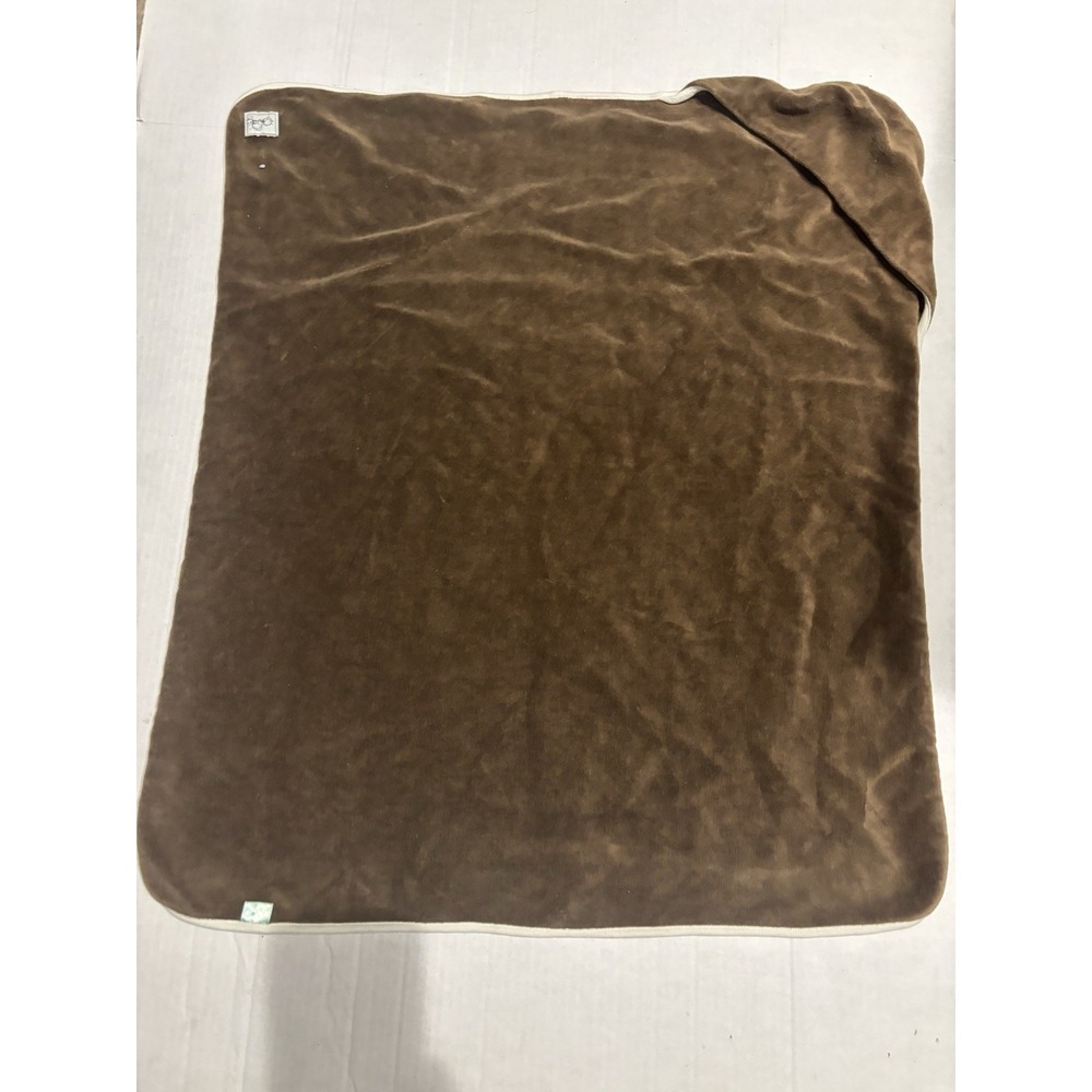 Sheababy Naturals Infant Hooded Towel 100%‎ Organic Cotton Brown Baby Bath